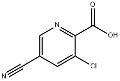 2-Carboxy-3-chloro-5-cyanopyridine, 6-Carboxy-5-chloropyridine-3-carbonitrile, 3-Chloro-5-cyanopicolinic acid 구조식 이미지