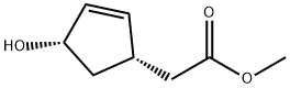 METHYL 2-((1S,4S)-4-HYDROXYCYCLOPENT-2-ENYL)ACETATE Structure