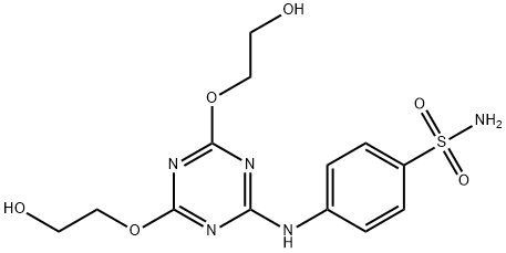 4-(4,6-bis(2-hydroxyethoxy)-1,3,5-triazin-2-ylaMino)benzenesulfonaMide 구조식 이미지