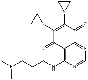 6,7-bis(1-aziridinyl)-4-((3-(N,N-dimethylamino)propyl)amino)-5,8-quinazolinedione Structure