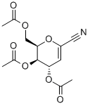 4,5,7-TRI-O-ACETYL-2,6-ANHYDRO-3-DEOXY-D-ARABINO-HEPT-2-ENONONITRILE, Structure
