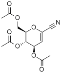 4,5,7-TRI-O-ACETYL-2,6-ANHYDRO-3-DEOXY-D-LYXO-HEPT-2-ENONONITRILE, Structure