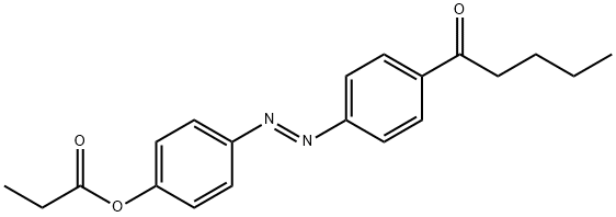 [4-(4-펜타노일페닐)디아제닐페닐]프로파노에이트 구조식 이미지