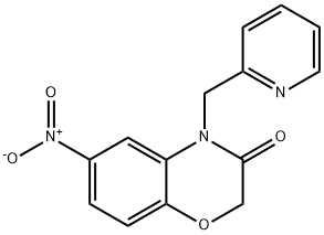 6-NITRO-4-(PYRIDINE-2-YLMETHYL)-1,4-BENZOXAZIN-3(4H)-ONE 구조식 이미지