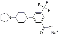 벤조산,3-(4-(피롤리딘-1-일)피페리딘-1-일)-5-(트리플루오로메틸)-,나트륨염 구조식 이미지