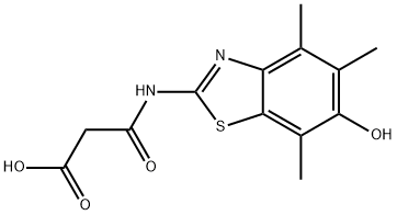 Propanoic  acid,  3-[(6-hydroxy-4,5,7-trimethyl-2-benzothiazolyl)amino]-3-oxo- 구조식 이미지