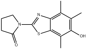 2-Pyrrolidinone,  1-(6-hydroxy-4,5,7-trimethyl-2-benzothiazolyl)- 구조식 이미지