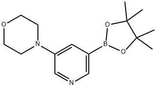 4-(5-(4,4,5,5-테트라메틸-1,3,2-디옥사보롤란-2-일)피리딘-3-일)모르폴린 구조식 이미지