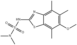 설파미드,N-(6-메톡시-4,5,7-트리메틸-2-벤조티아졸릴)-N,N-디메틸- 구조식 이미지