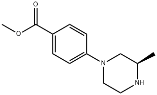R)-메틸4-(3-메틸피페라진-1-일)벤조에이트 구조식 이미지