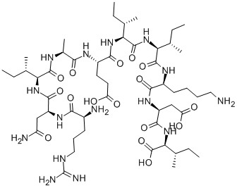 H-ARG-ASN-ILE-ALA-GLU-ILE-ILE-LYS-ASP-ILE-OH Structure