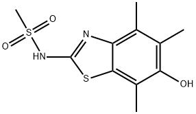 Methanesulfonamide,  N-(6-hydroxy-4,5,7-trimethyl-2-benzothiazolyl)- Structure