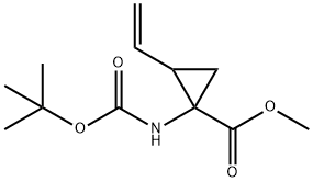 1-TERT-BUTOXYCARBONYLAMINO-2-VINYL-CYCLOPROPANECARBOXYLIC ACID METHYL ESTER Structure