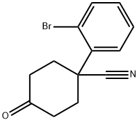 1-(2-broMophenyl)-4-oxocyclohexanecarbonitrile Structure