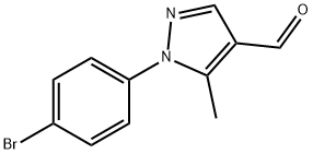 1-(4-BroMophenyl)-5-Methyl-1H-pyrazole-4-carboxaldehyde 구조식 이미지