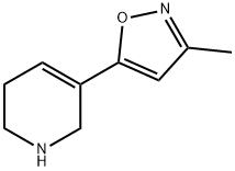 Pyridine, 1,2,3,6-tetrahydro-5-(3-methyl-5-isoxazolyl)- (9CI) Structure