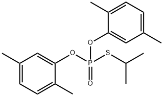 Phosphorothioic acid, O,O-bis(2,5-dimethylphenyl) S-(1-methylethyl) ester Structure