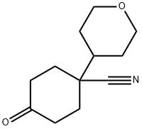 4-OXO-1-(테트라히드로-2H-피란-4-일)-시클로헥산카르보니트릴 구조식 이미지