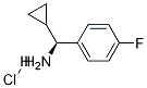 (S)-사이클로프로필(4-플루오로페닐)메탄민염산염 구조식 이미지