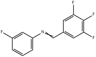 (E)-3-플루오로-N-(3,4,5-트리플루오로벤질리덴)아닐린 구조식 이미지