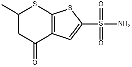 6-Methyl-4-oxo-5,6-dihydro-4H-thieno[2,3-b]thiopyran-2-sulfonamide  Structure