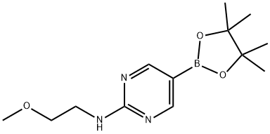 N-(2-Methoxyethyl)-5-(4,4,5,5-tetramethyl-1,3,2-dioxaborolan-2-yl)pyrimidin-2-amine Structure
