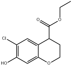 Ethyl-6-chloro-7-hydroxy-3,4-dihydro-2H-chromene-4-carboxylate Structure