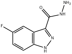 5-FLUORO-1H-INDAZOLE-3-CARBOXYLIC ACID HYDRAZIDE Structure