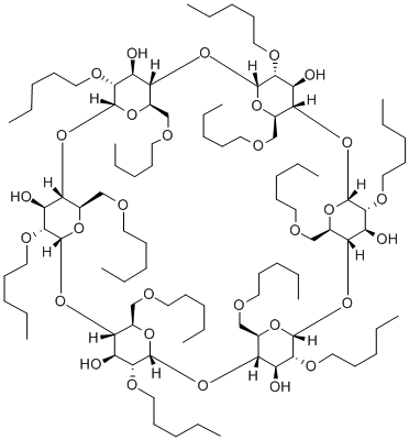 HEXAKIS-(2,6-DI-O-PENTYL)-ALPHA-CYCLODEXTRIN Structure