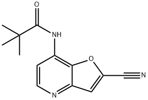 N-(2-Cyanofuro[3,2-b]pyridin-7-yl)pivalamide 구조식 이미지