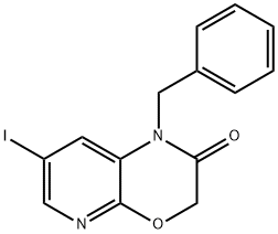 1-Benzyl-7-iodo-1H-pyrido[2,3-b][1,4]oxazin-2(3H)-one 구조식 이미지