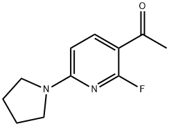 1-(2-Fluoro-6-(pyrrolidin-1-yl)pyridin-3-yl)-ethanone Structure