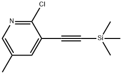 2-Chloro-5-methyl-3-[(trimethylsilyl)-ethynyl]pyridine 구조식 이미지