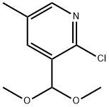 2-Chloro-3-(dimethoxymethyl)-5-methylpyridine Structure