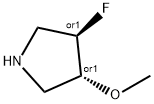 Pyrrolidine, 3-fluoro-4-methoxy-, (3R,4R)-rel- Structure