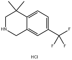 4,4-디메틸-7-(트리플루오로메틸)-1,2,3,4-테트라히드로이소퀴놀린염산염 구조식 이미지