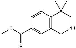 메틸4,4-디메틸-1,2,3,4-테트라히드로이소퀴놀린-7-카르복실레이트 구조식 이미지