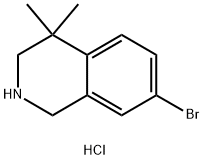 7-broMo-4,4-diMethyl-1,2,3,4-tetrahydroisoquinoline hydrochloride Structure
