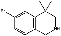 6-브로모-4,4-디메틸-1,2,3,4-테트라히드로이소퀴놀린 구조식 이미지