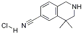 4,4-diMethyl-1,2,3,4-tetrahydroisoquinoline-6-carbonitrile hydrochloride Structure