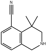 4,4-디메틸-1,2,3,4-테트라히드로이소퀴놀린-5-카르보니트릴 구조식 이미지