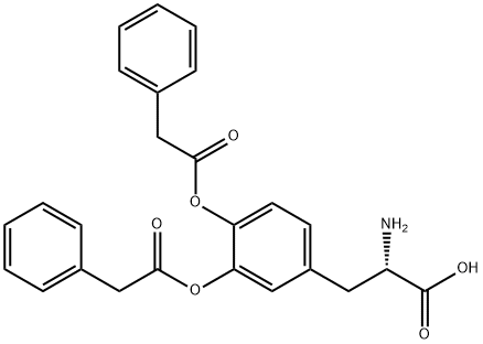 (2S)-2-amino-3-[3,4-bis[(2-phenylacetyl)oxy]phenyl]propanoic acid Structure