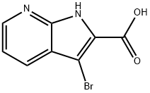 1H-피롤로[2,3-b]피리딘-2-카르복실산,3-broMo- 구조식 이미지