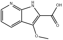 1H-Pyrrolo[2,3-b]pyridine-2-carboxylic acid, 3-Methoxy- Structure