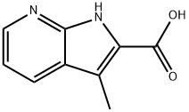 1H-Pyrrolo[2,3-b]pyridine-2-carboxylic acid, 3-Methyl- 구조식 이미지