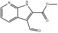 1H-피롤로[2,3-b]피리딘-2-카르복실산,3-forMyl-,메틸에스테르 구조식 이미지