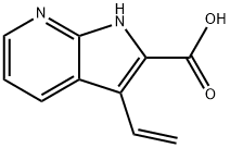 1H-피롤로[2,3-b]피리딘-2-카르복실산,3-에테닐- 구조식 이미지