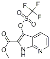 1H-Pyrrolo[2,3-b]pyridine-2-carboxylic acid, 3-[[(trifluoroMethyl)sulfonyl]oxy]-, Methyl ester 구조식 이미지
