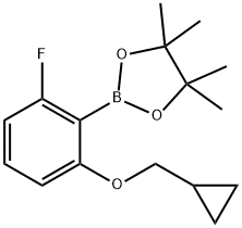 2-시클로프로필메톡시-6-플루오로페닐보론산피나콜에스테르 구조식 이미지