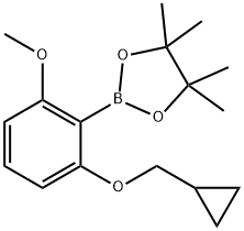 2-사이클로프로필메톡시-6-메톡시페닐보론산피나콜에스테르 구조식 이미지